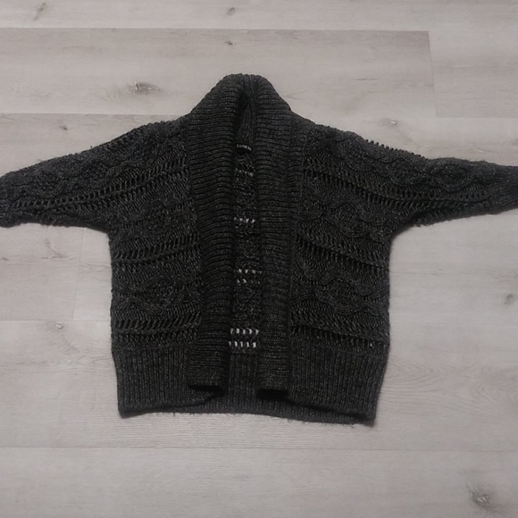 Express wool alpaca blend‎ gray open cardigan - Picture 7 of 11